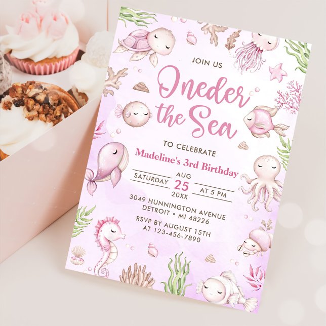 Invitación Oneder The Sea First Birthday Under the Sea (Subido por el creador)