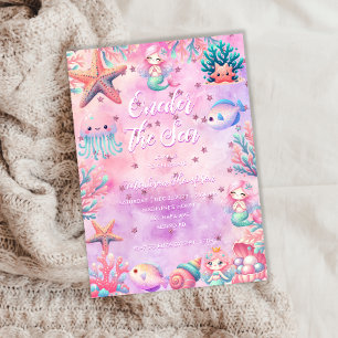 Invitación ONEder The Sea Kids Primer Fiesta de cumpleaños