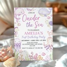 Oneder The Sea Ocean Animals Chica Birthday