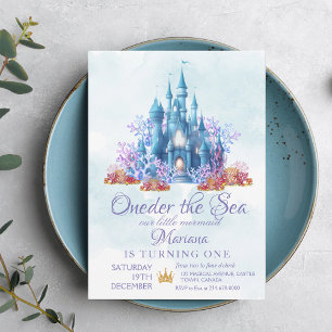 Invitación Oneder The Sea Primer Fiesta de Cumpleaños