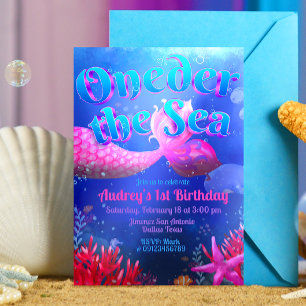 Invitación Oneder the Sea - Sirenita