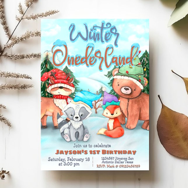 Invitación Onederland de Invierno - Primer cumpleaños (Subido por el creador)