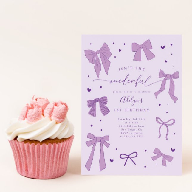 Invitación OneMaravillosa fiesta de cumpleaños de Coquette Bo (Subido por el creador)