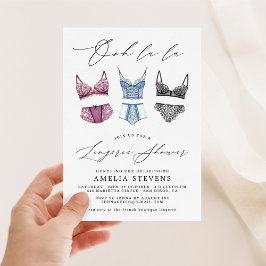 Invitación Ooh La La French Lingerie Shower
