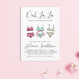 Invitación Ooh La Lingerie Bridal Shower