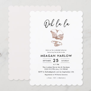 Invitación Ooh La Lingerie Bridal Shower Hen Fiesta