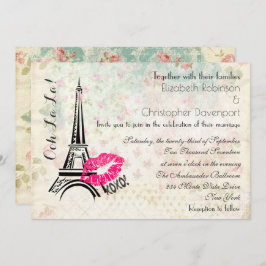 Invitación Ooh La Paris Eiffel Tower Wedding Invite