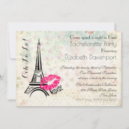 Invitación Ooh La Parisian Night Bachelorette Party Invite