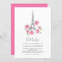 Ooh la Torre Eiffel Pink Floral Baby Sprinkle