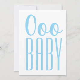 Invitación Ooo BABY Fiesta Minimalista Azul