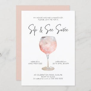 Invitación Opción 1: Sip y See Soiree 