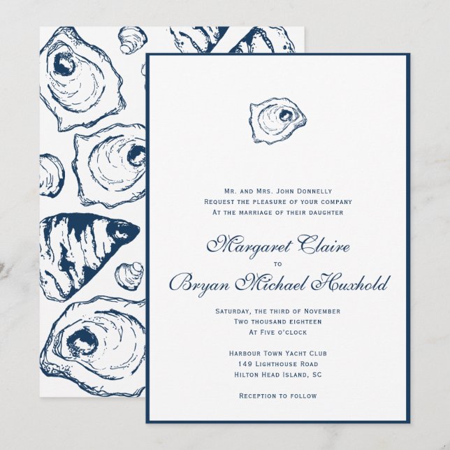 Invitación Opción 2,1 de Clair D - frontera de la marina de (Anverso / Reverso)