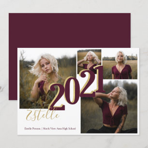 Invitación Opción de color de la colección de graduación de 2