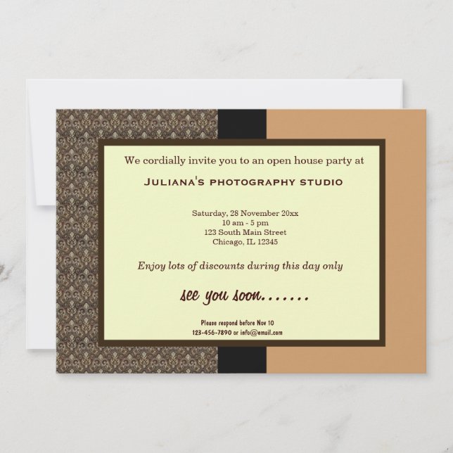 Invitación Open House New Business (Anverso)