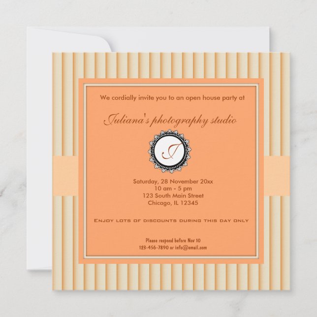 Invitación Open House New Business (Anverso)