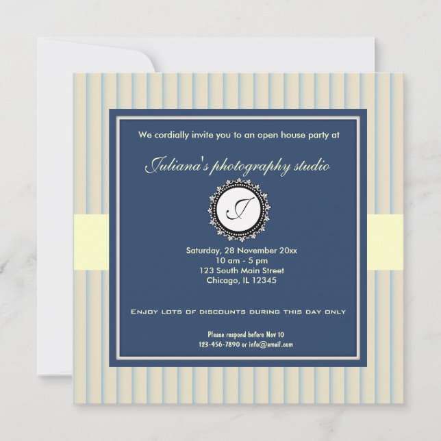 Invitación Open House New Business (Anverso)