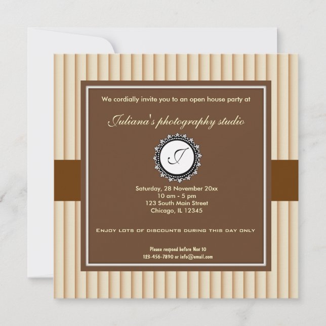 Invitación Open House New Business (Anverso)