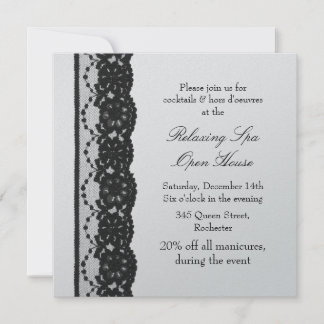 Invitación Open House Silver Lace francés