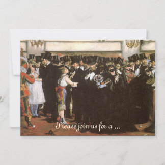 Invitación Ópera de bolas enmascaradas de Manet, Fiesta de No