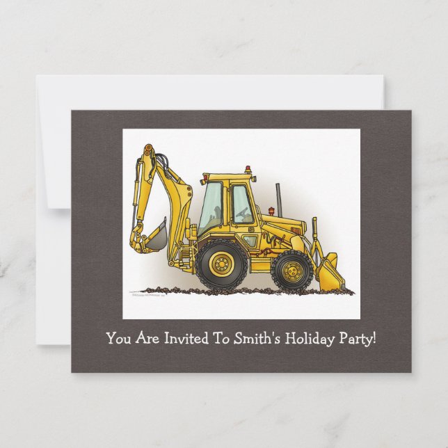 Invitación Operador de la retroexcavadora (Anverso)