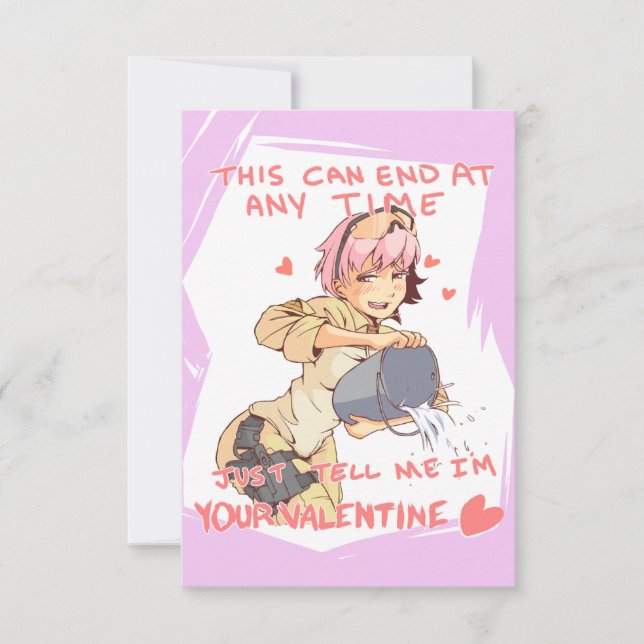 Invitación Operador de Yandere Valentine 3 (Anverso)