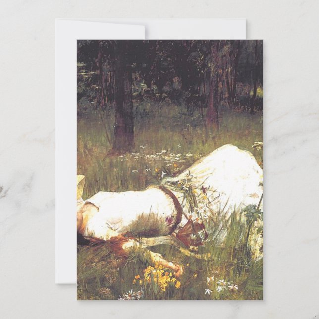 Invitación Ophelia 1889 Por John William Waterhouse (Anverso)