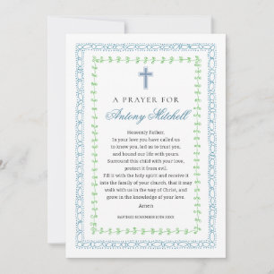 Invitación Oración de bautismo de la Cruz Verde Azul