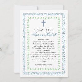 Invitación Oración de bautismo de la Cruz Verde Azul