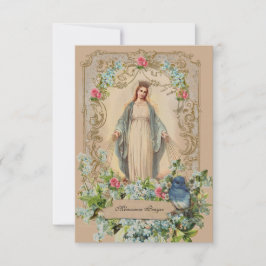 Invitación Oración de la Madre Católica María Floral Memorare