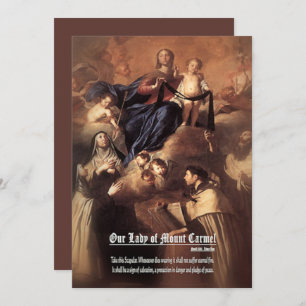 Invitación Oración de Nuestra Señora del Monte Carmel