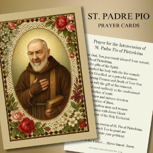 Invitación Oración de San Padre Pío Rosas sacerdotes católico