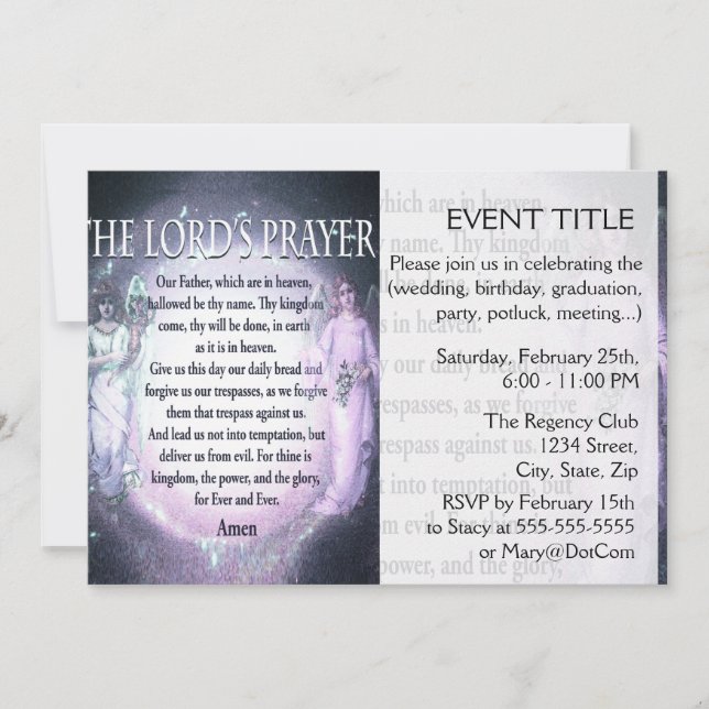 Invitación Oración del Señor (Anverso)