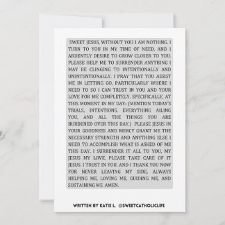 Invitación Oración diaria de rendición