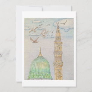 Invitación oración en la mezquita