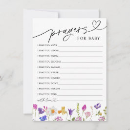 Invitación Oraciones y deseos de flores silvestres para la ta