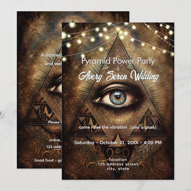 Invitación Oracle Interior | Diseño de Tercer Ojo (Anverso / Reverso)