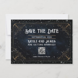 Invitación Oráculo de Obsidiana Medianoche Elegancia Salva la