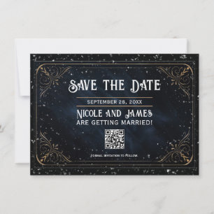 Invitación Oráculo de Obsidiana Medianoche Elegancia Salva la
