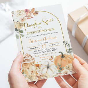 Invitación Orage Fall Boho Calabaza Spkin Baby Shower