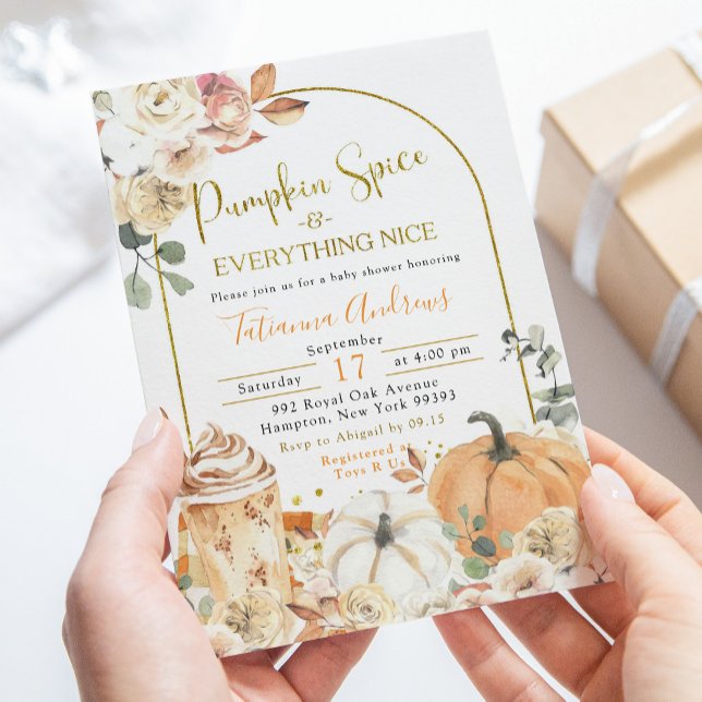 Invitación Orage Fall Boho Calabaza Spkin Baby Shower (Subido por el creador)