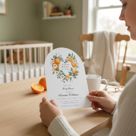 Invitación Orange Blossom Baby Shower Arch Invitation