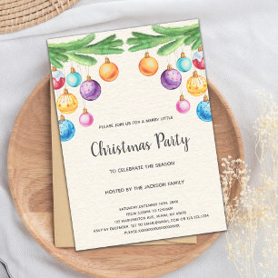 Invitación Orange Light Christmas Invitations