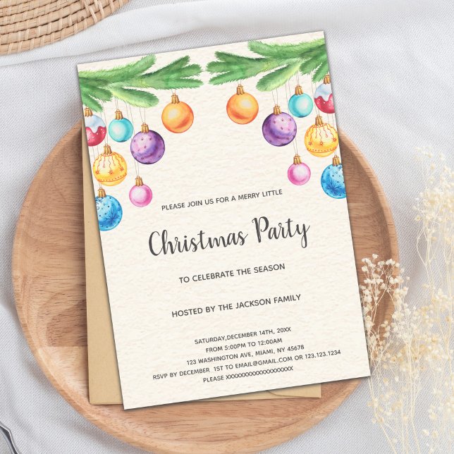 Invitación Orange Light Christmas Invitations (Orange Light Christmas Invitations)