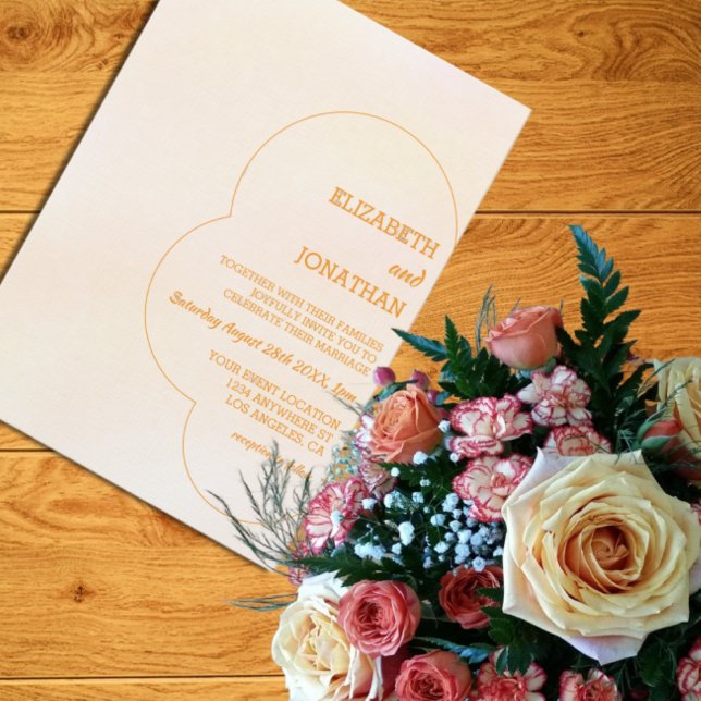 Invitación Orange Sunset Wedding (Subido por el creador)