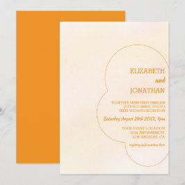 Invitación Orange Sunset Wedding Reception