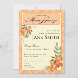 Invitación Orange Themed Bridal Shower Invitation