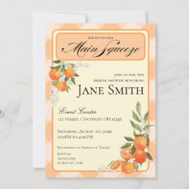 Invitación Orange Themed Bridal Shower Invitation