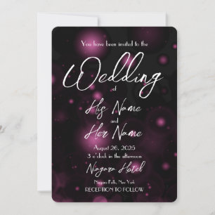 Invitación Orbes rosadas profundas - Crea tu propio Boda