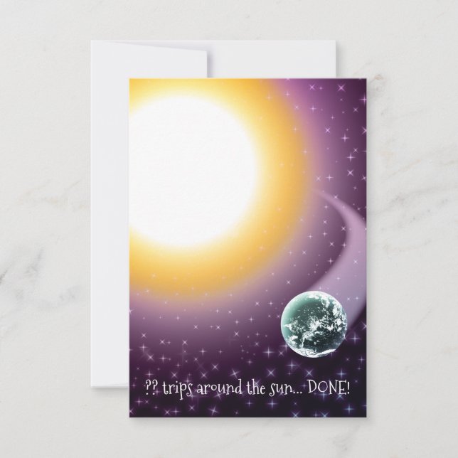 Invitación Órbitas de encargo de la edad alrededor del Sun (Anverso)