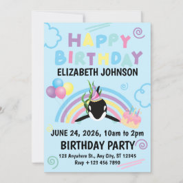 Invitación Orca Birthday Party Invitation in Blue